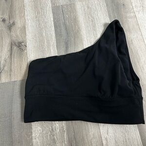 Lulu black one shoulder bra